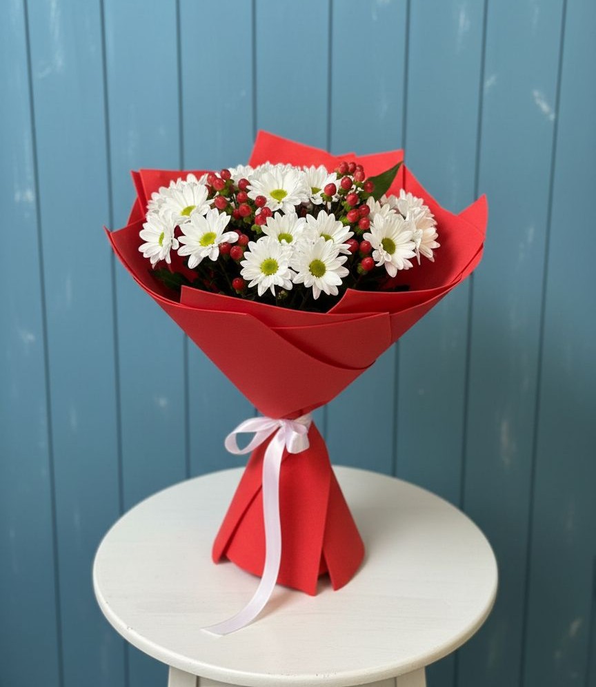 Букет цветов из: Хризантемы в Шелкозаводской