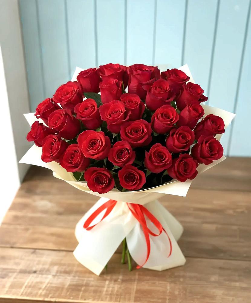 Букет 29 Красных роз в Шелкозаводской