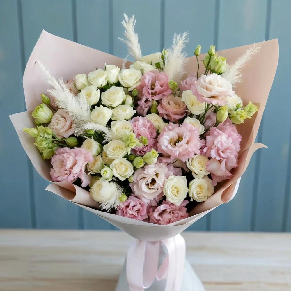 Букет цветов из: Альстромерии и Розы в Шелкозаводской