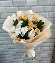 Букет цветов из:  Розы и Хризантемы в Шелкозаводской