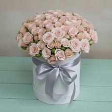 Цветочная композиция из Розы в шляпной коробке в Шелкозаводской