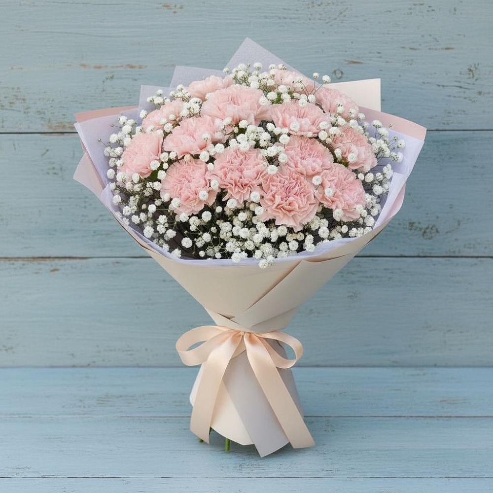 Букет цветов из: Гвоздики в Шелкозаводской