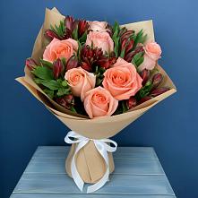 Букет цветов из:  Розы и Альстромерии #REPLACE_PRED# Шелкозаводской