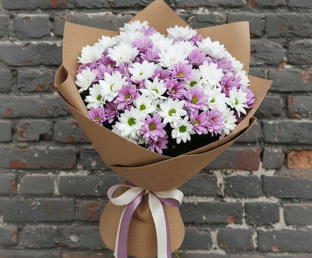 Букет цветов из: Хризантемы в Шелкозаводской