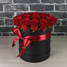 Цветочная композиция из Розы в шляпной коробке в Шелкозаводской