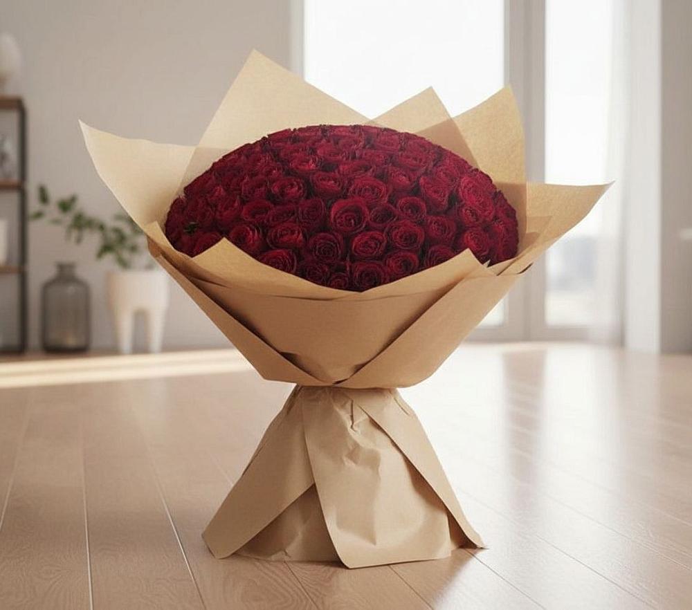 Букет 101 Красная роза в Шелкозаводской