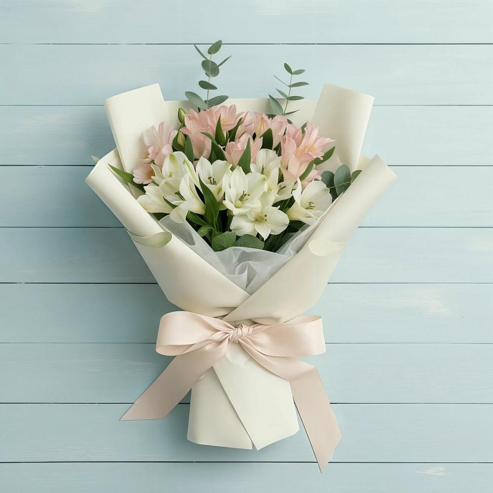 Букет цветов из: Альстромерии в Шелкозаводской