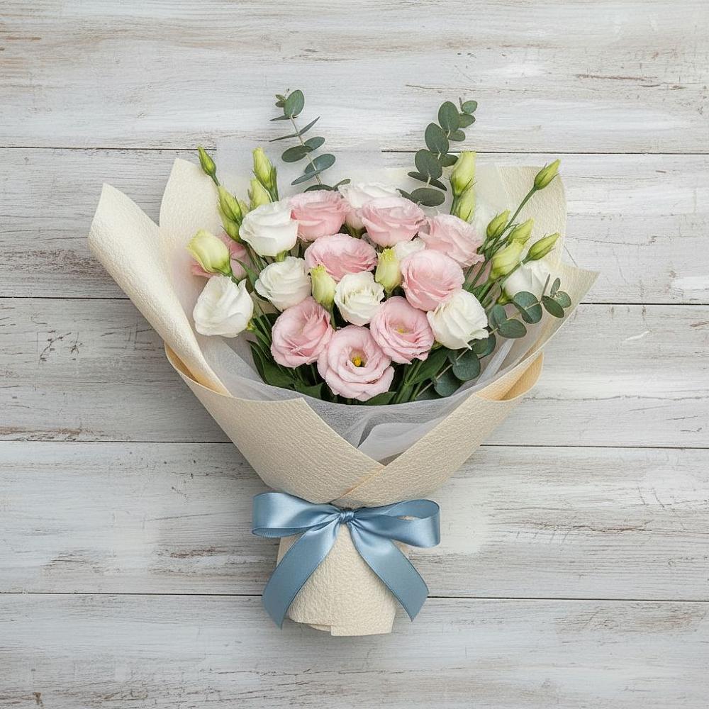 Букет цветов из: Лизиантусы в Шелкозаводской